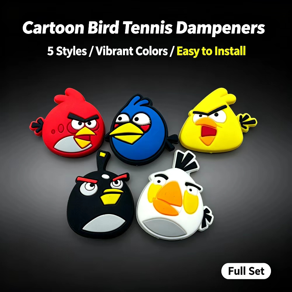 Racket Vibration Dampener - 5PCS Cartoon Bird Shape Tennis Vibration