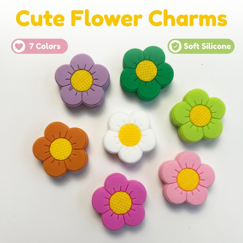 7pcs Soft Silicone Flower Tenn - Racket Vibration Dampener ulasan dan harga