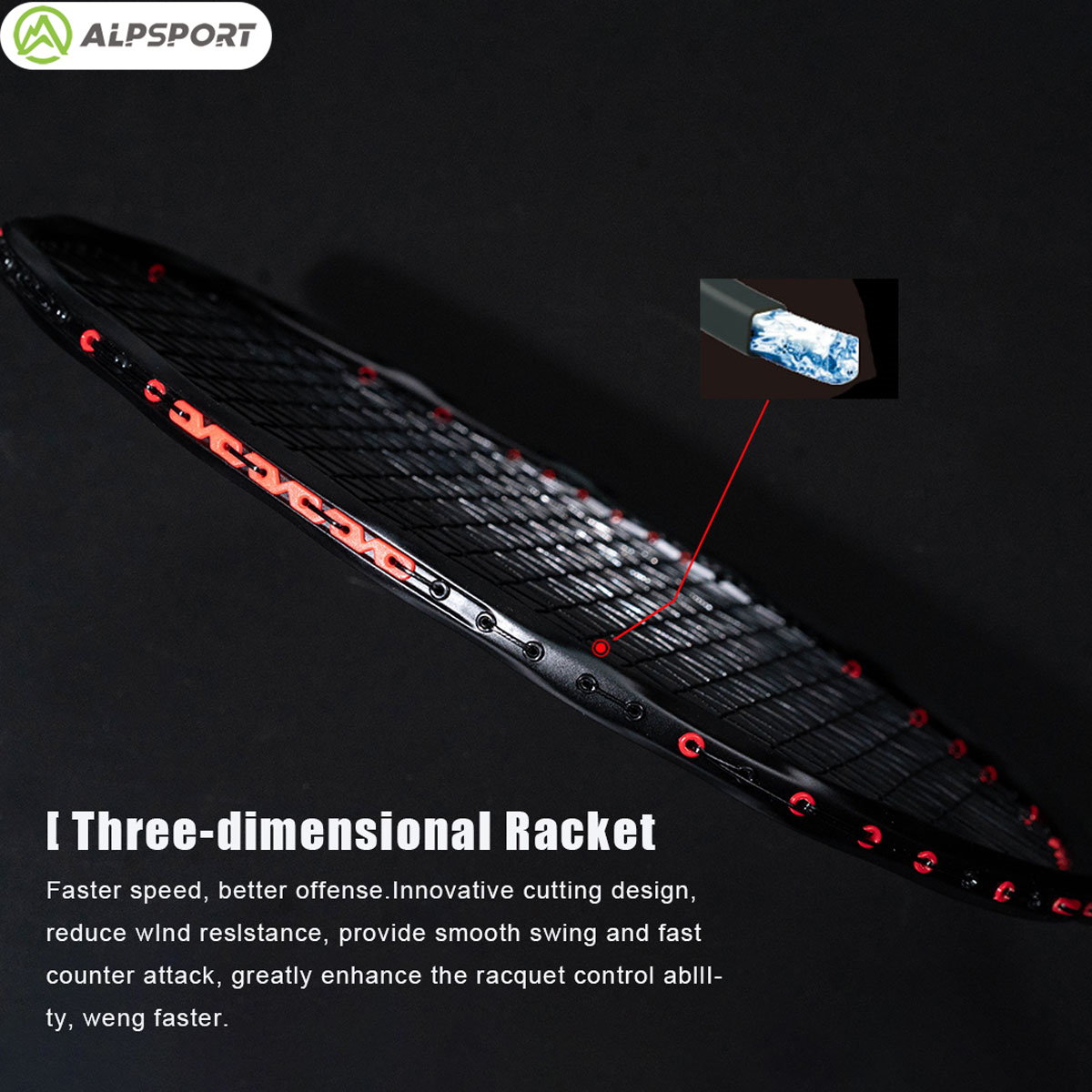 Alpsport MH-V5 5U 75g Wave Leg - Li Ning Racket ulasan dan harga