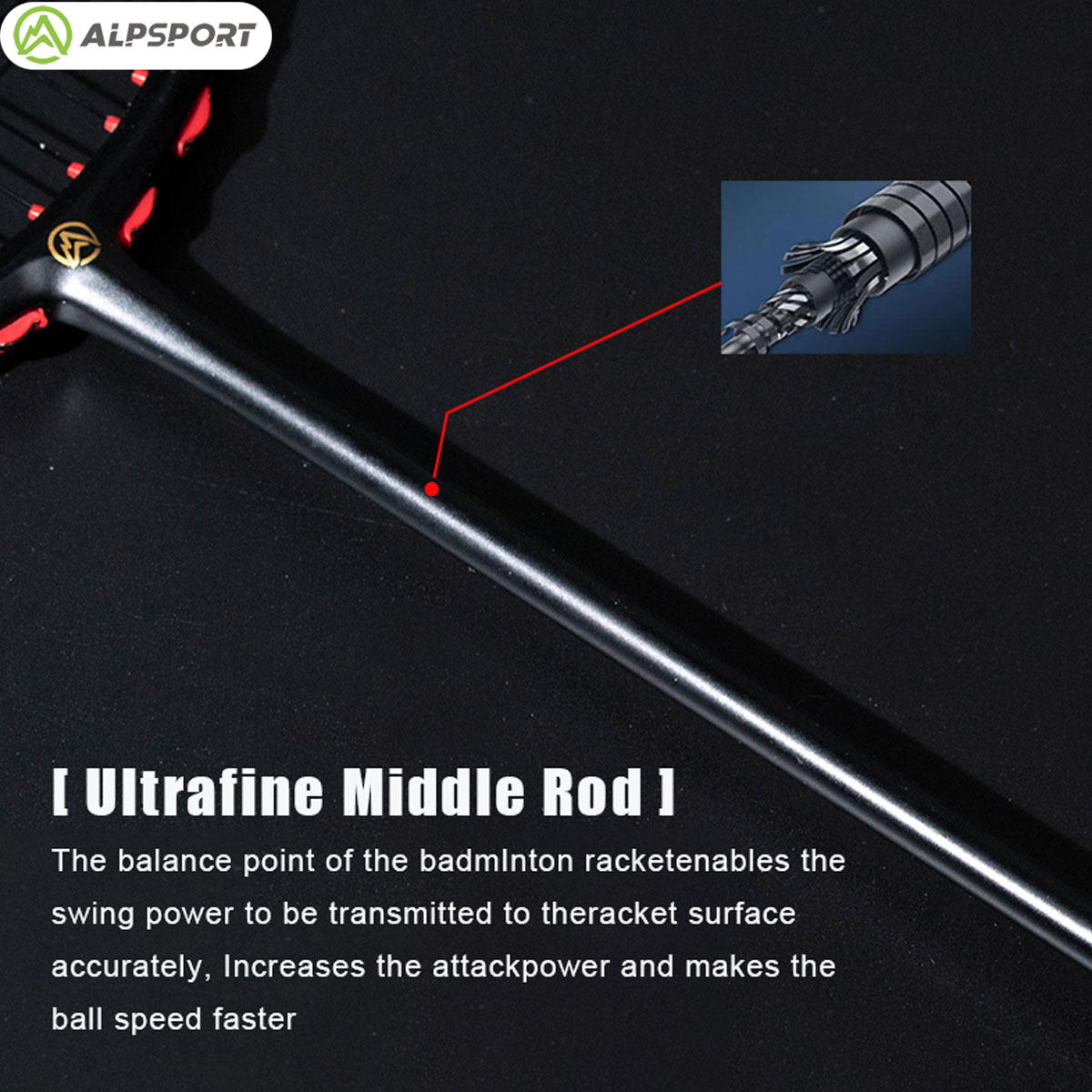 Alpsport MH-V5 5U 75g Wave Leg - Li Ning Racket ulasan dan harga