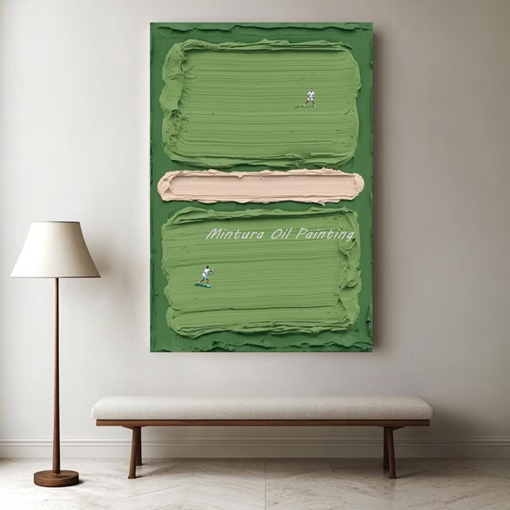 Mintura,Handpaintd Abstract Te - Badminton Quotes ulasan dan harga
