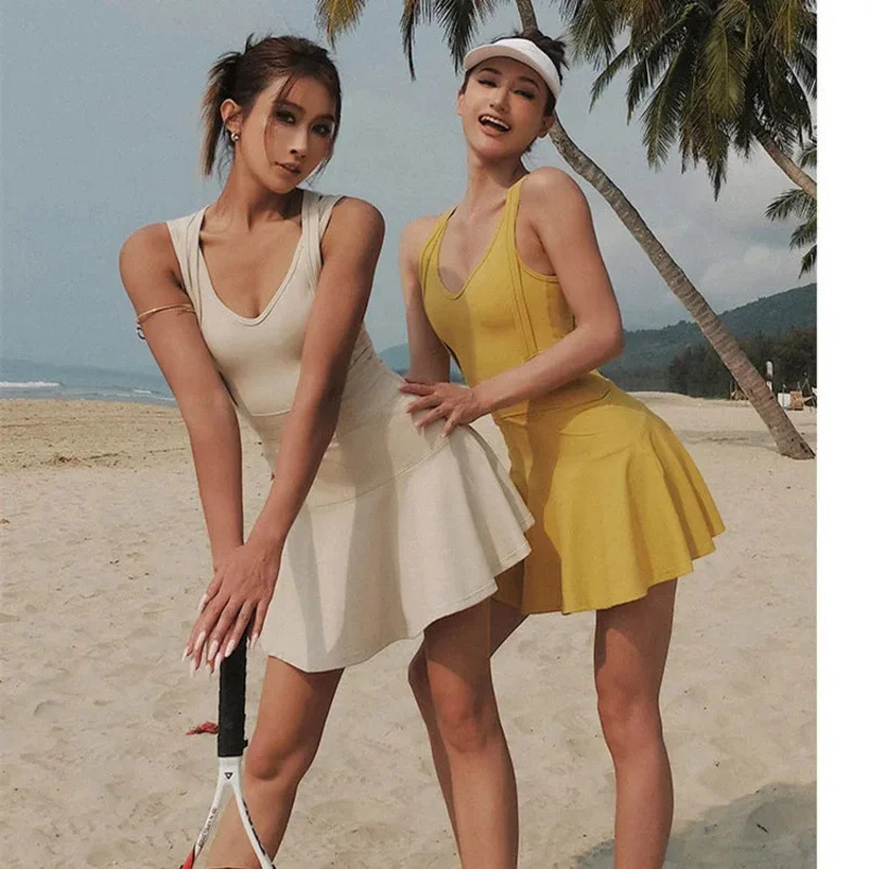 Tennis Dress Female Sleeveless - Badminton Youtube ulasan dan harga